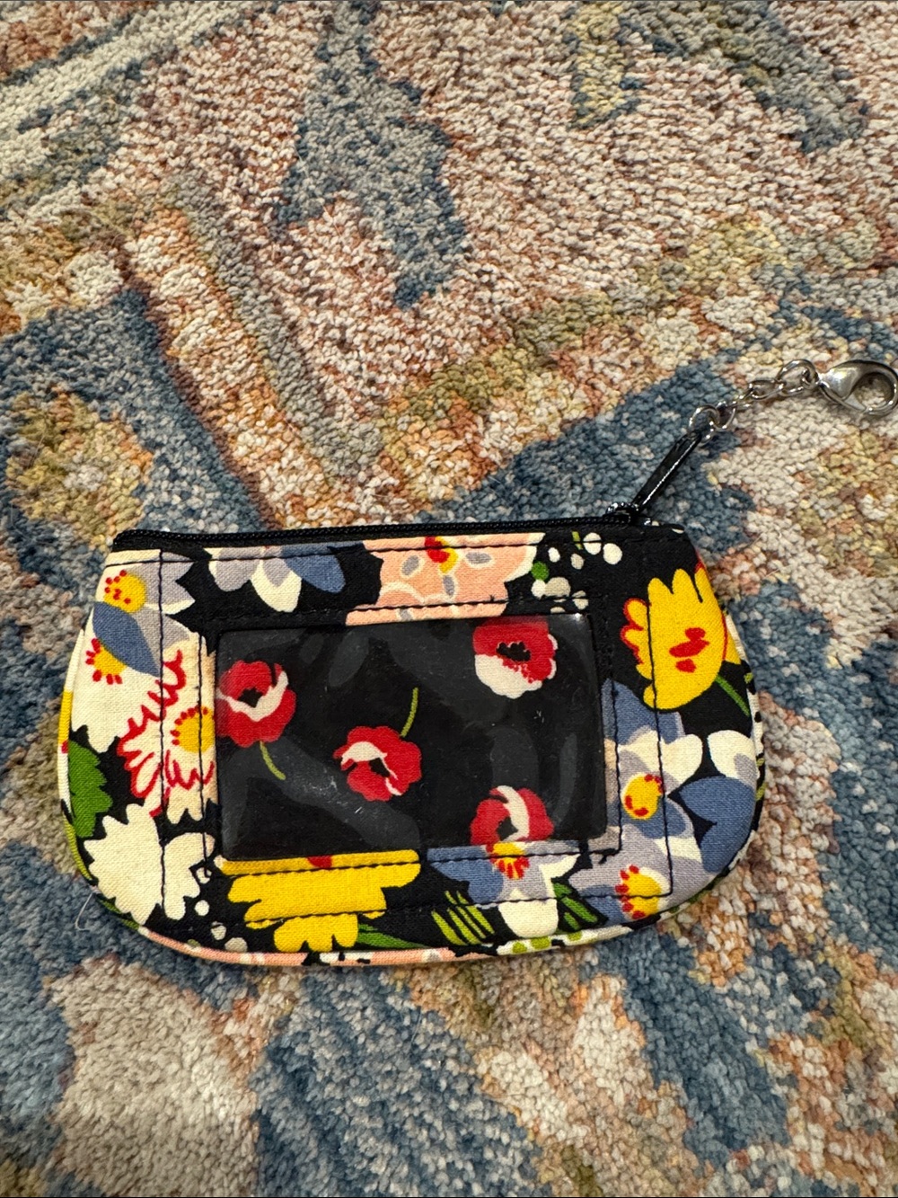 Vera Bradley Poppy Fields Cotton ID Zip Case